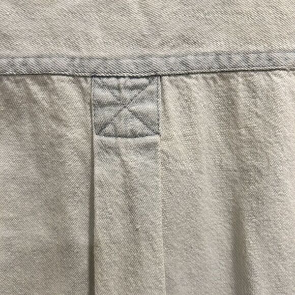 VTG Cotton‎ Express Sleeveless Button Down Denim Shirt Women Medium White Lace - Picture 6 of 7